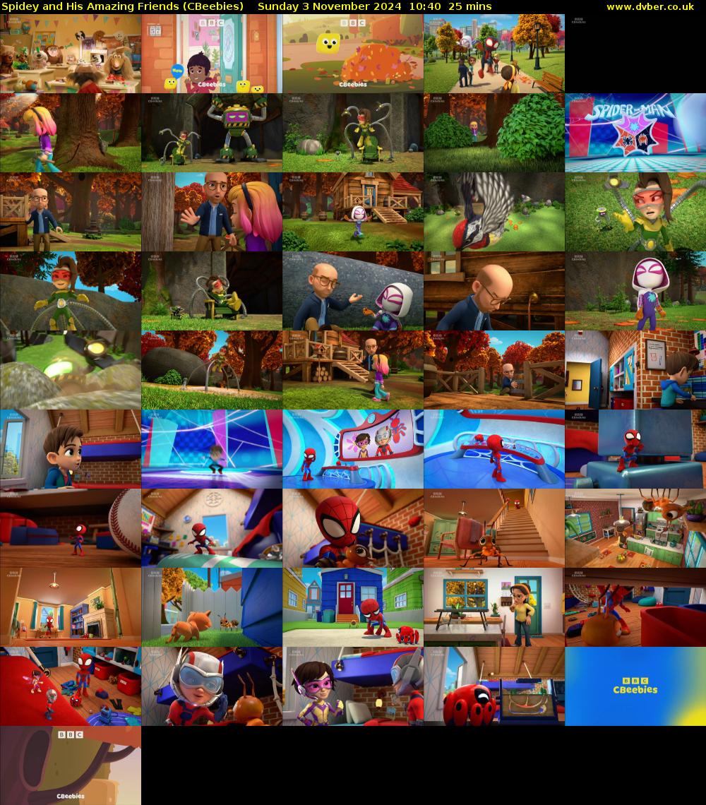 Spidey and His Amazing Friends (CBeebies) Sunday 3 November 2024 10:40 - 11:05