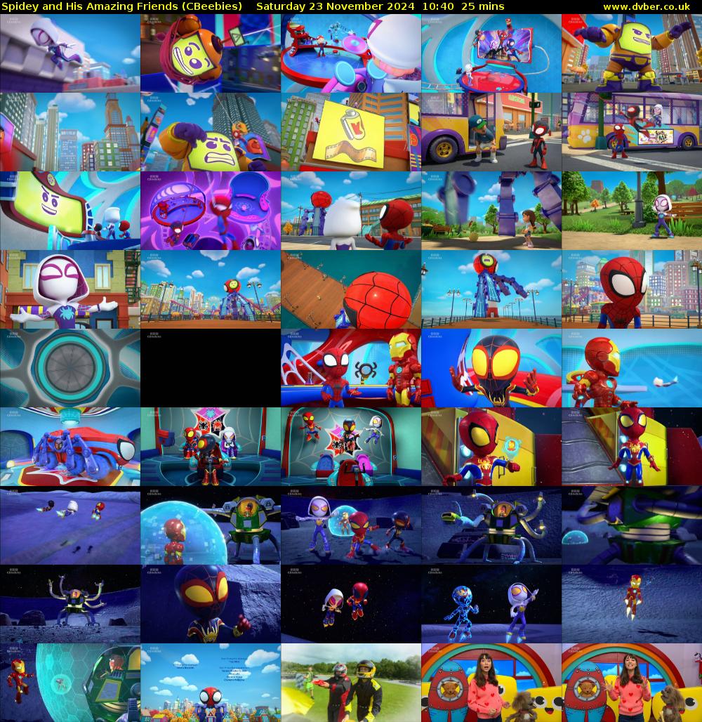 Spidey and His Amazing Friends (CBeebies) Saturday 23 November 2024 10:40 - 11:05