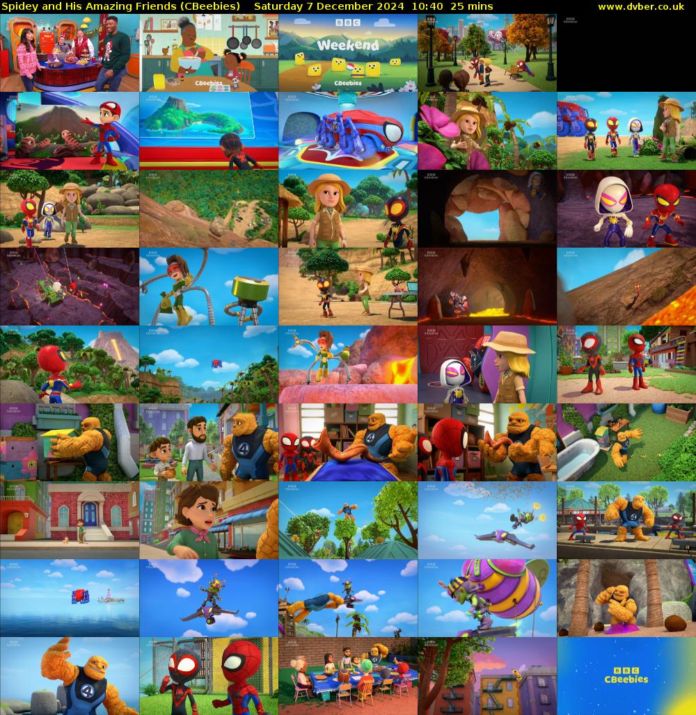 Spidey and His Amazing Friends (CBeebies) Saturday 7 December 2024 10:40 - 11:05