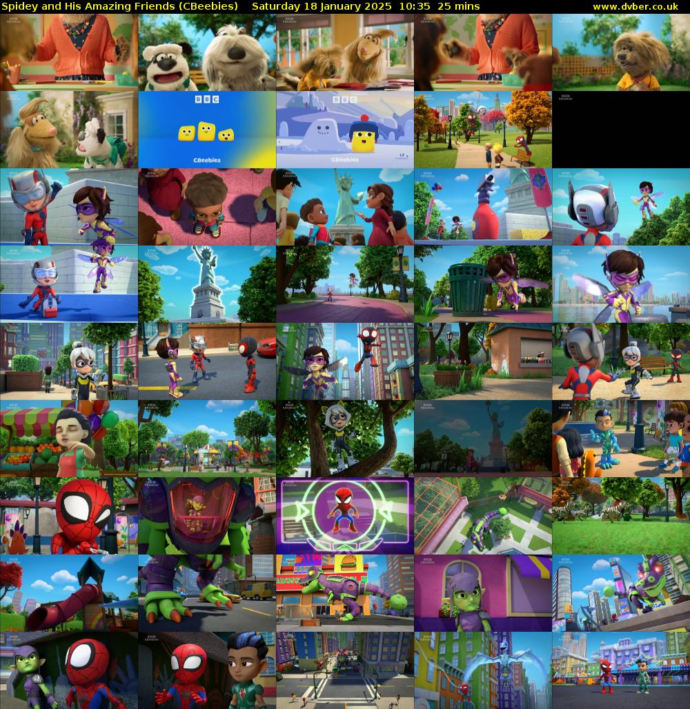 Spidey and His Amazing Friends (CBeebies) Saturday 18 January 2025 10:35 - 11:00