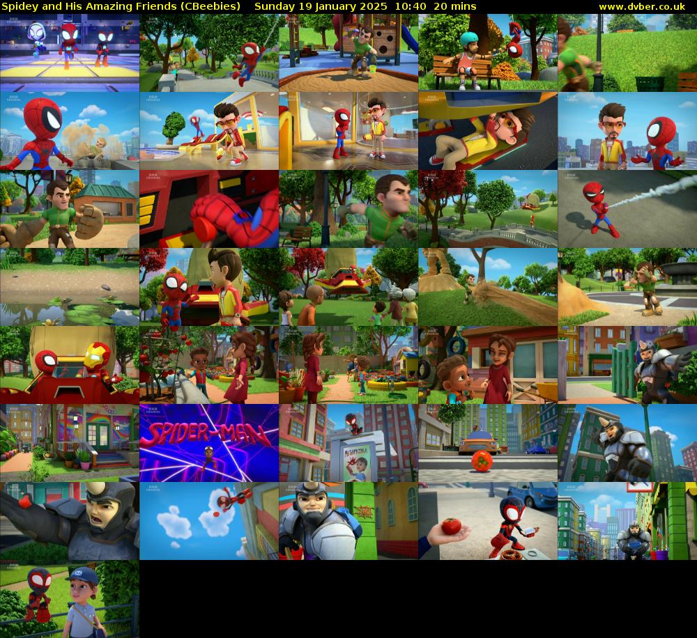 Spidey and His Amazing Friends (CBeebies) Sunday 19 January 2025 10:40 - 11:00