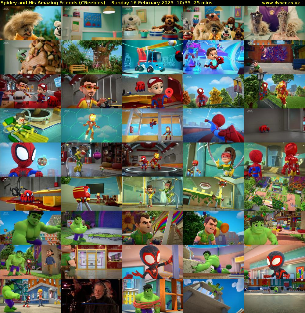 Spidey and His Amazing Friends (CBeebies) Sunday 16 February 2025 10:35 - 11:00