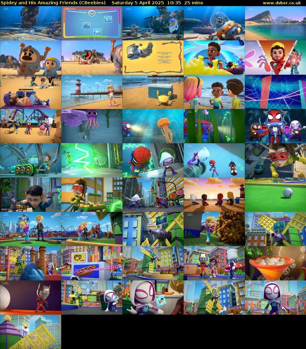 Spidey and His Amazing Friends (CBeebies) Saturday 5 April 2025 10:35 - 11:00