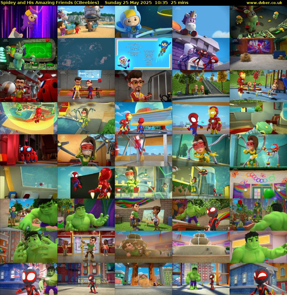 Spidey and His Amazing Friends (CBeebies) Sunday 25 May 2025 10:35 - 11:00