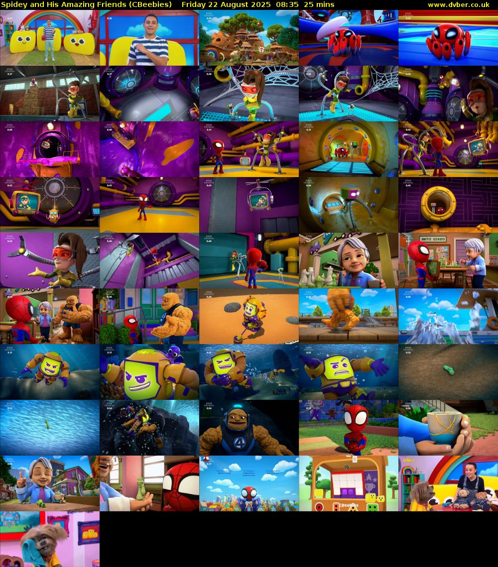 Spidey and His Amazing Friends (CBeebies) Friday 22 August 2025 08:35 - 09:00