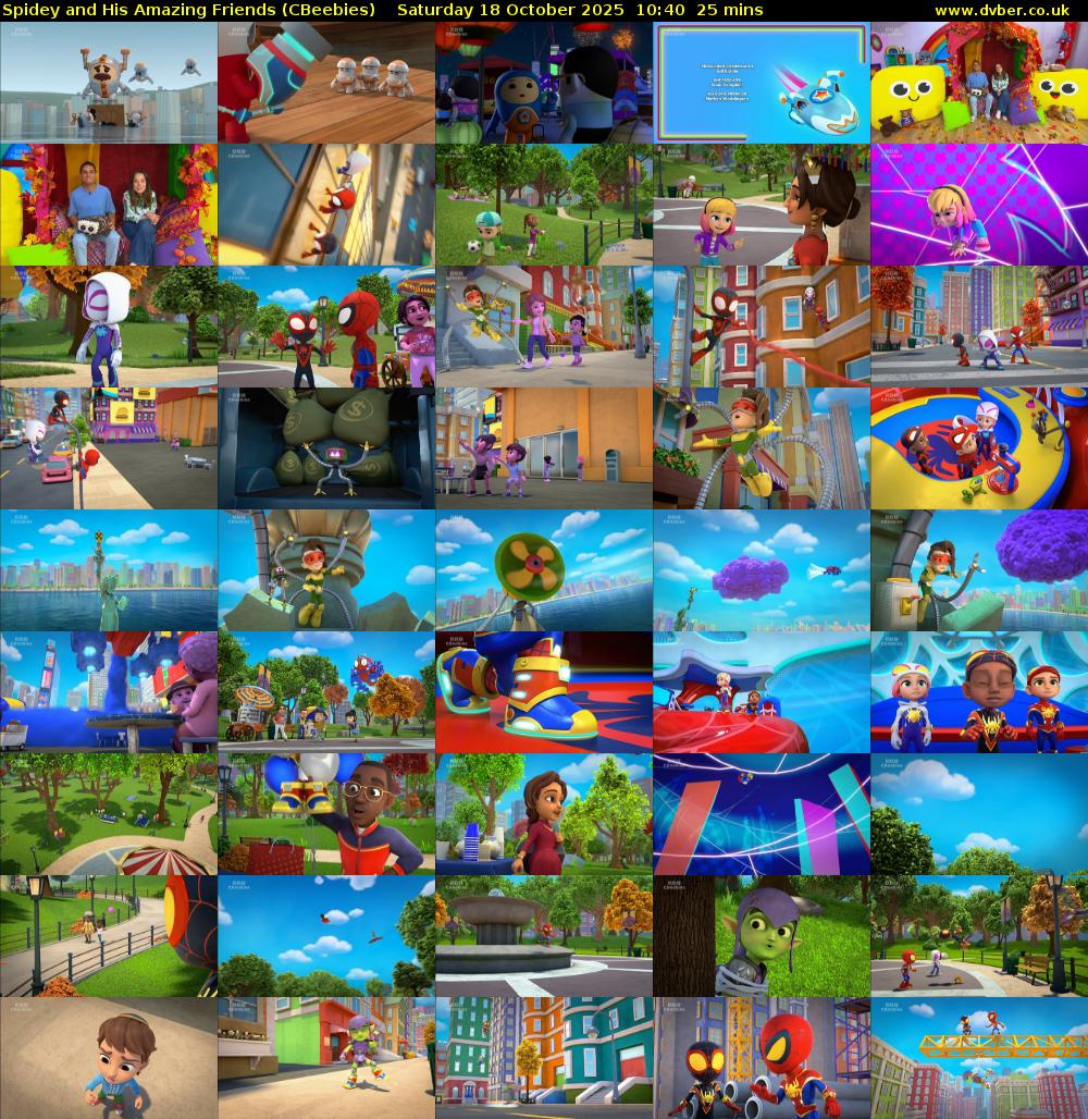 Spidey and His Amazing Friends (CBeebies) Saturday 18 October 2025 10:40 - 11:05