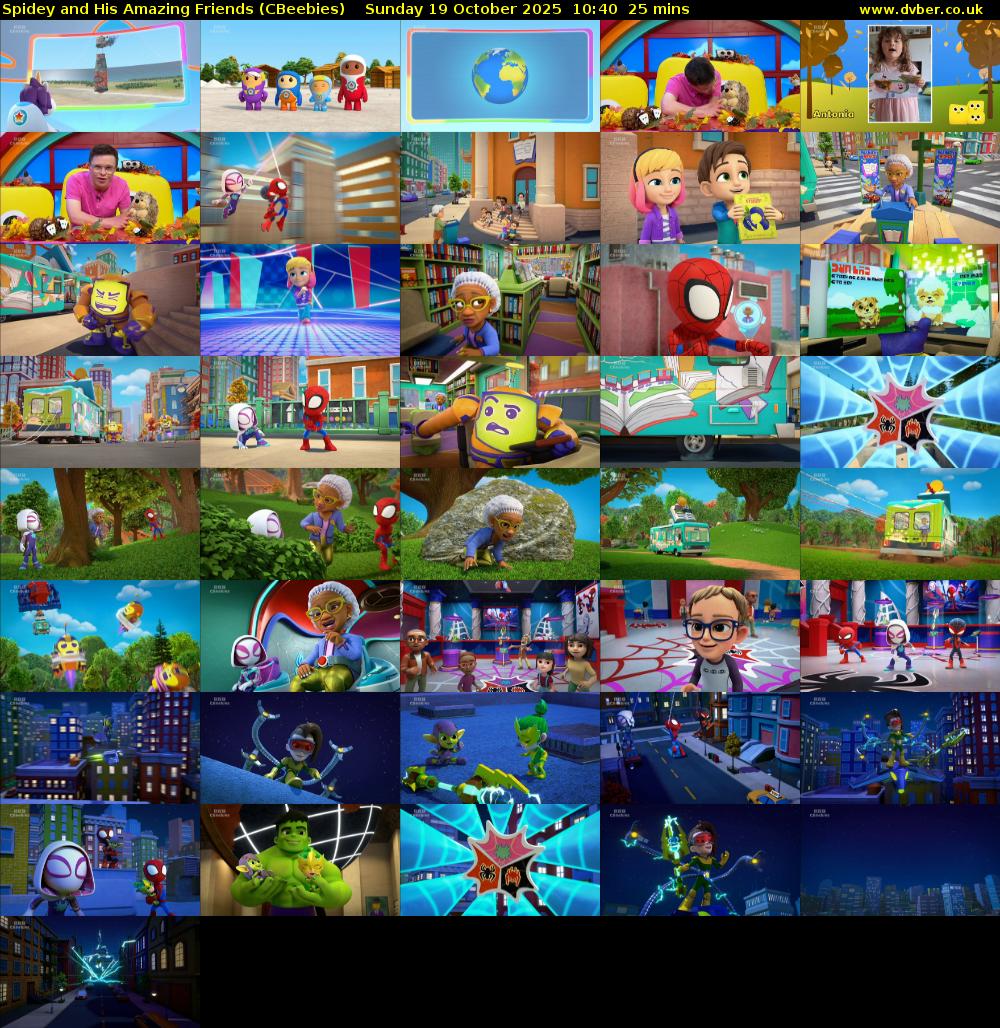Spidey and His Amazing Friends (CBeebies) Sunday 19 October 2025 10:40 - 11:05