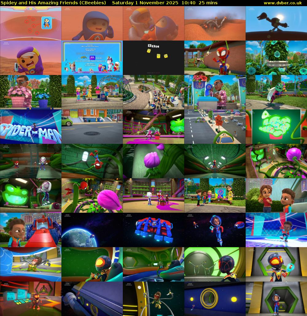 Spidey and His Amazing Friends (CBeebies) Saturday 1 November 2025 10:40 - 11:05