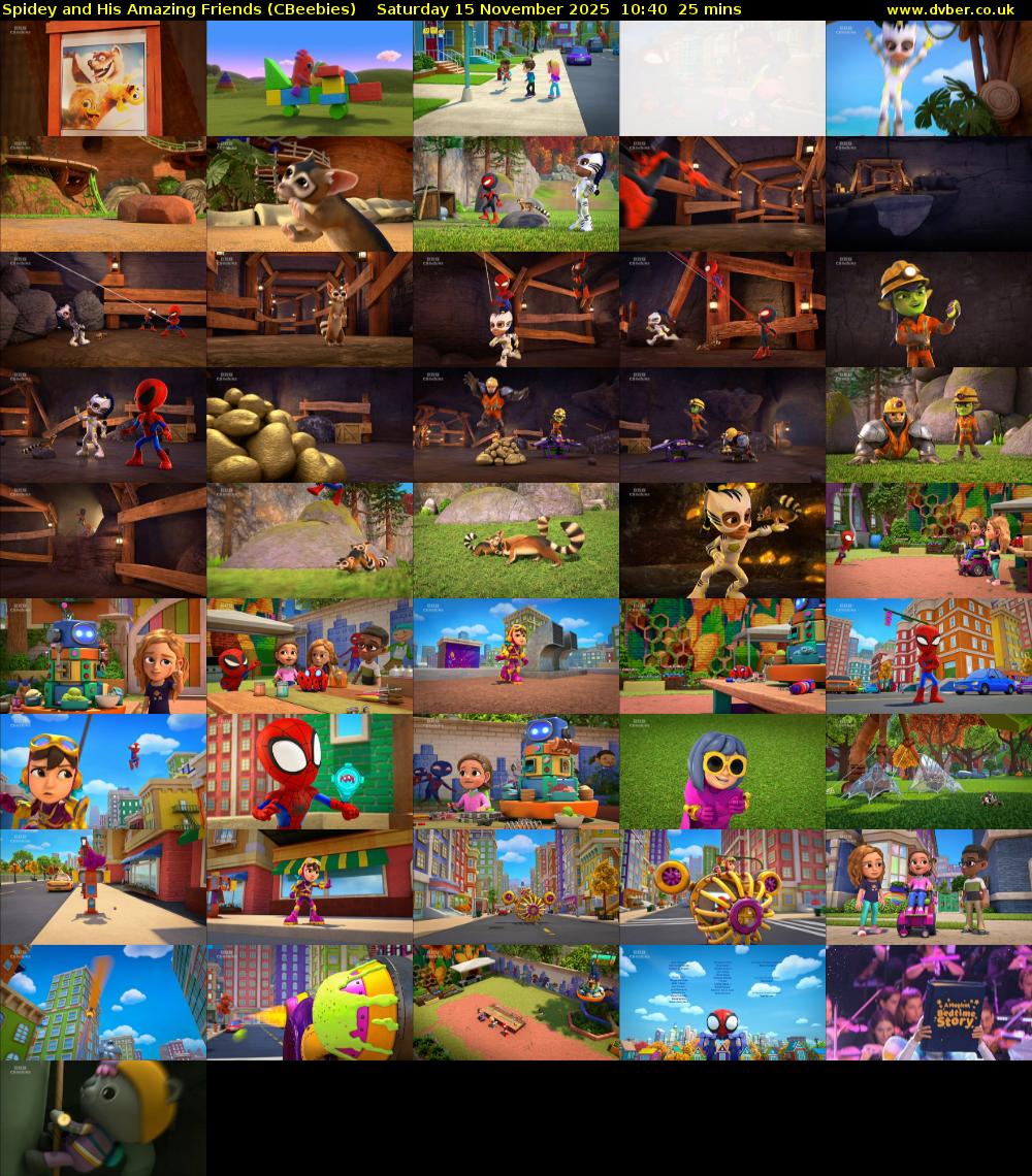 Spidey and His Amazing Friends (CBeebies) Saturday 15 November 2025 10:40 - 11:05