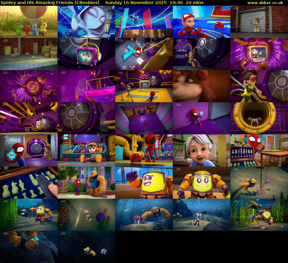 Spidey and His Amazing Friends (CBeebies) Sunday 16 November 2025 10:40 - 11:00