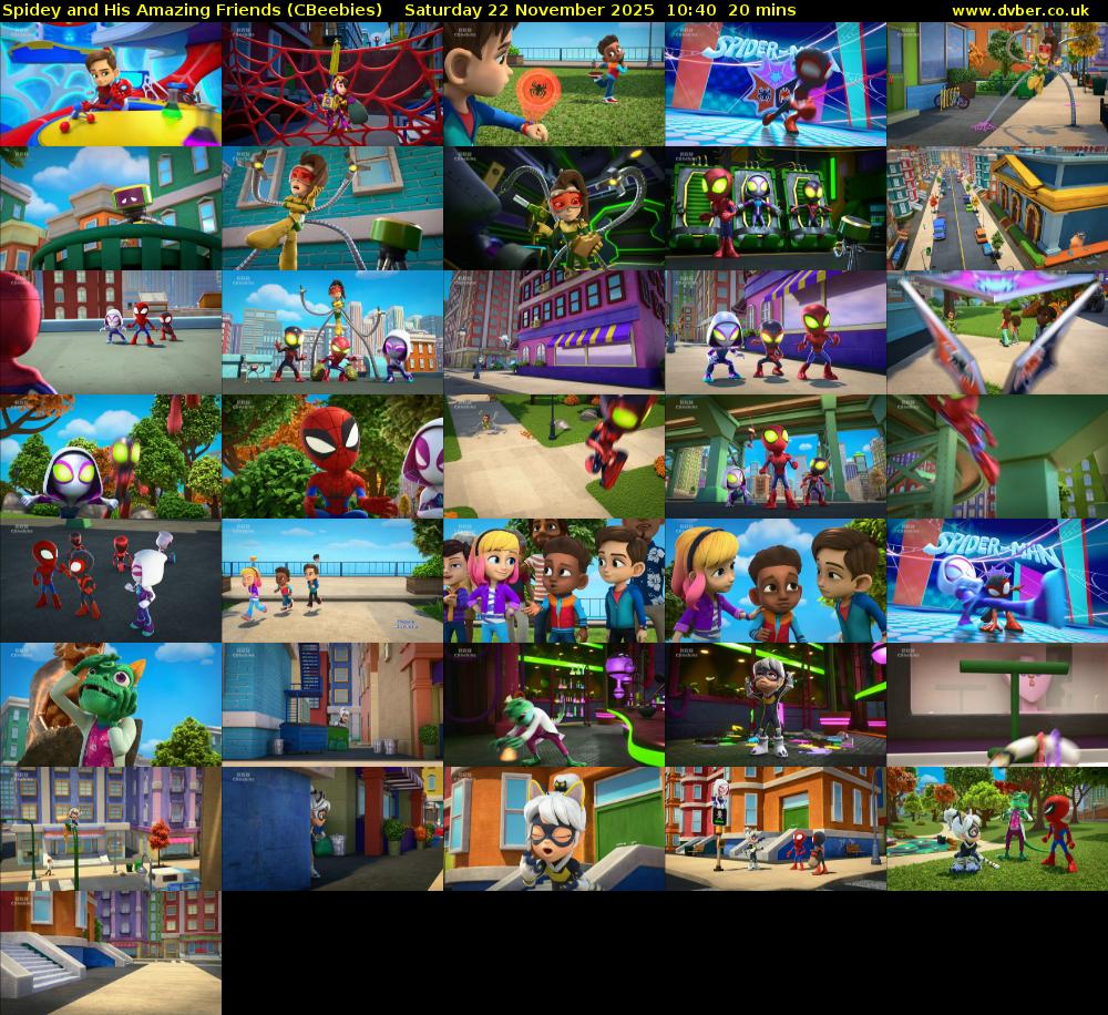 Spidey and His Amazing Friends (CBeebies) Saturday 22 November 2025 10:40 - 11:00