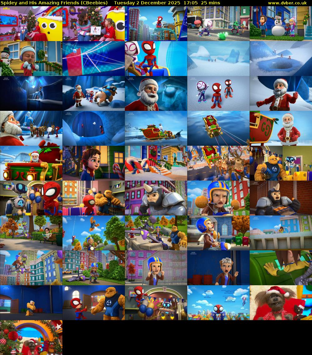 Spidey and His Amazing Friends (CBeebies) Tuesday 2 December 2025 17:05 - 17:30