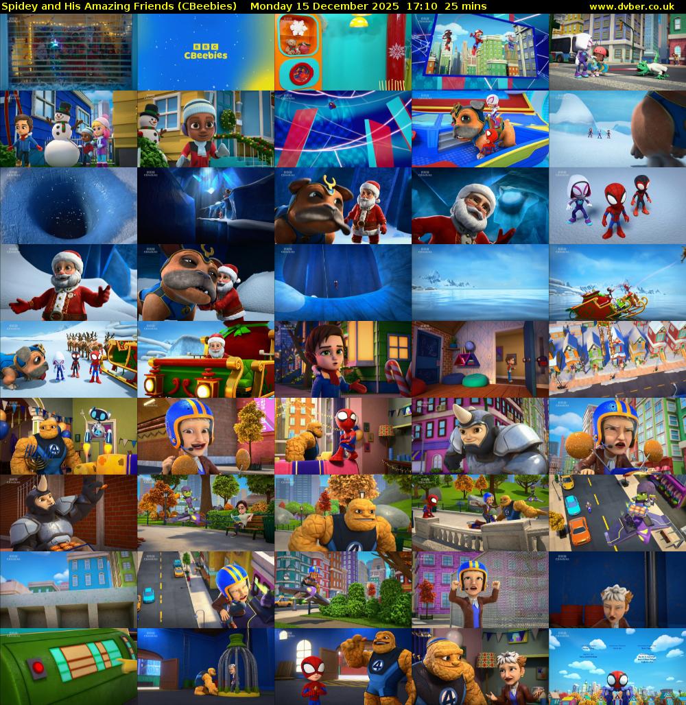 Spidey and His Amazing Friends (CBeebies) Monday 15 December 2025 17:10 - 17:35