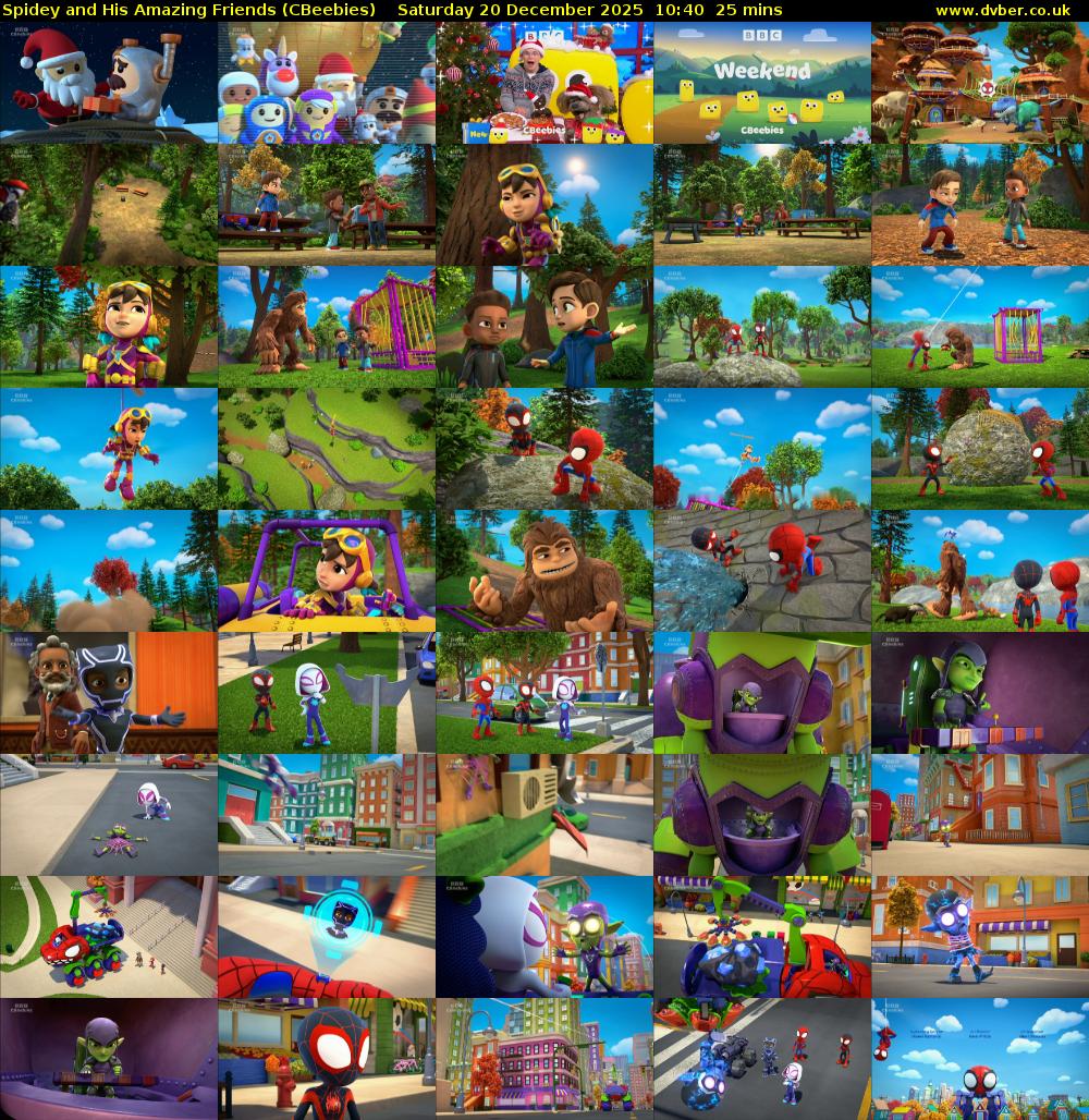 Spidey and His Amazing Friends (CBeebies) Saturday 20 December 2025 10:40 - 11:05