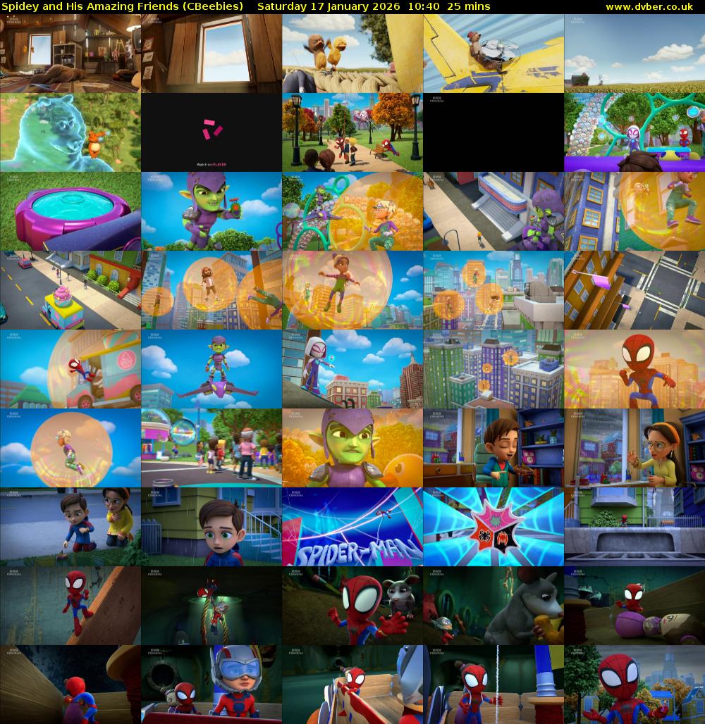 Spidey and His Amazing Friends (CBeebies) Saturday 17 January 2026 10:40 - 11:05