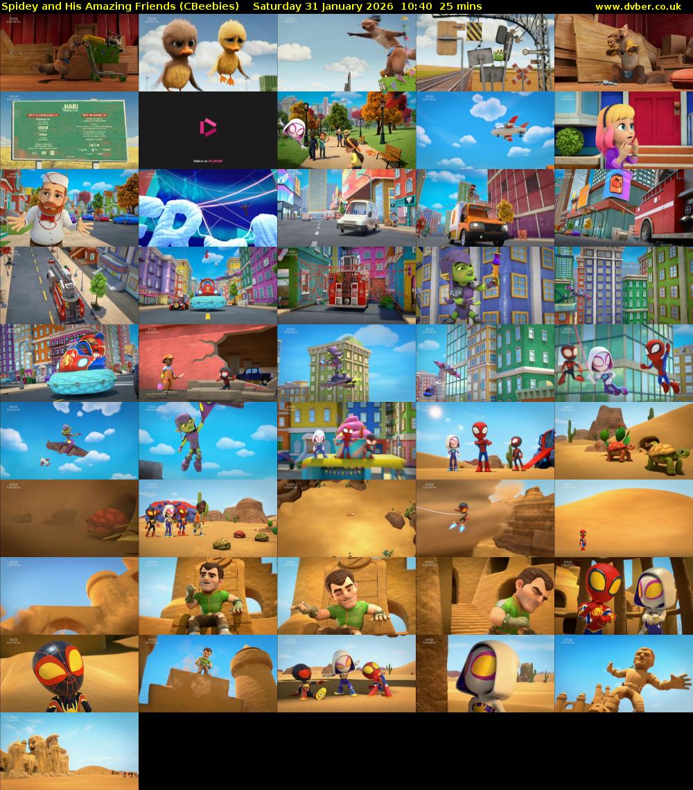 Spidey and His Amazing Friends (CBeebies) Saturday 31 January 2026 10:40 - 11:05