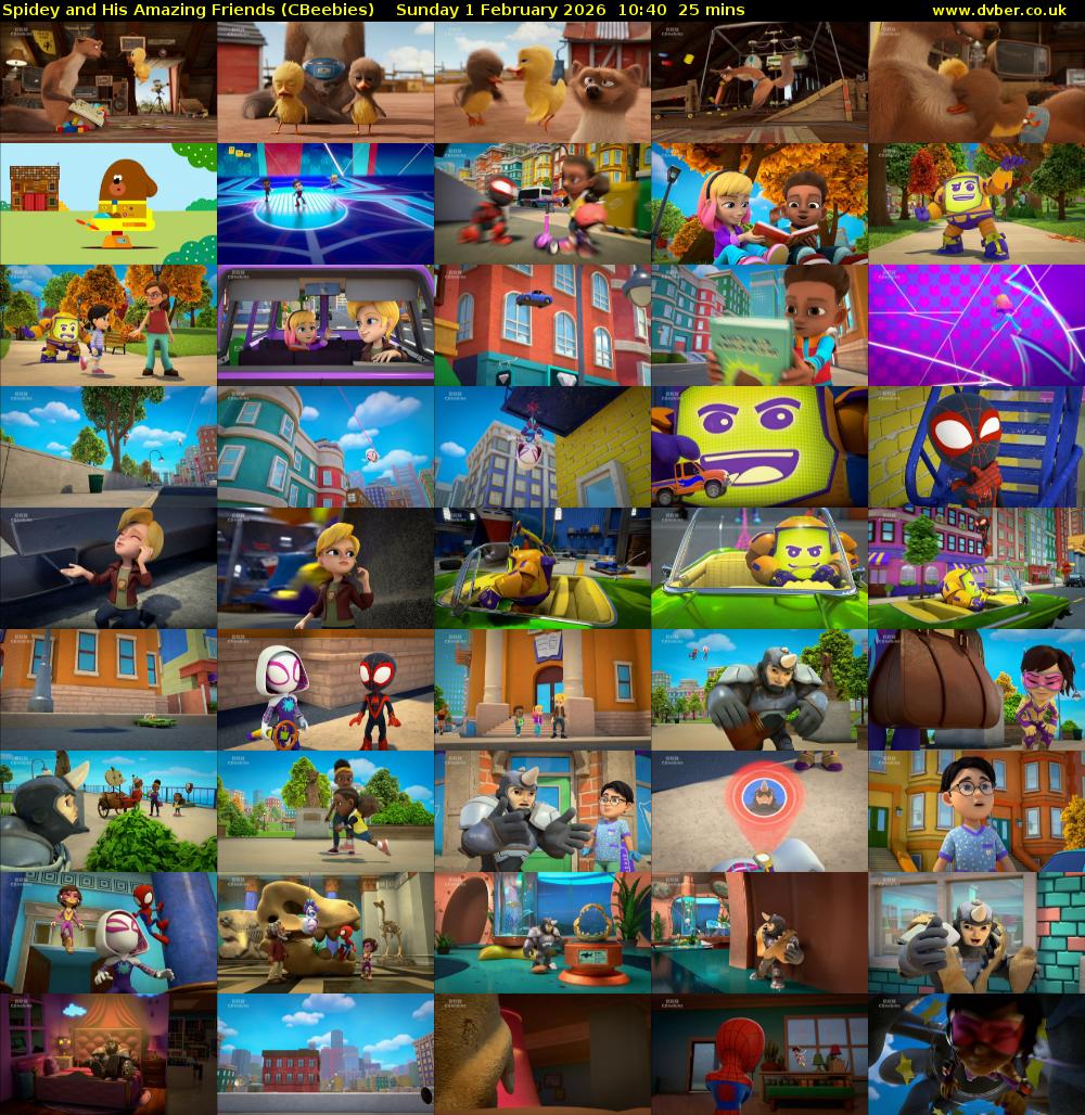 Spidey and His Amazing Friends (CBeebies) Sunday 1 February 2026 10:40 - 11:05