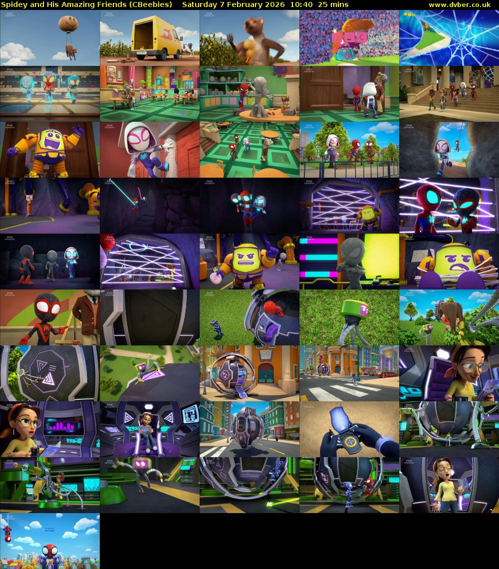 Spidey and His Amazing Friends (CBeebies) Saturday 7 February 2026 10:40 - 11:05
