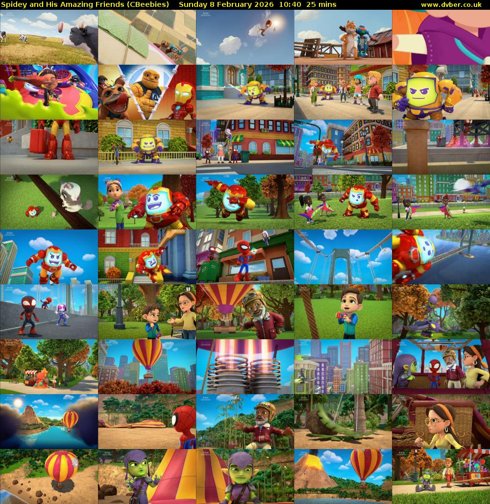 Spidey and His Amazing Friends (CBeebies) Sunday 8 February 2026 10:40 - 11:05