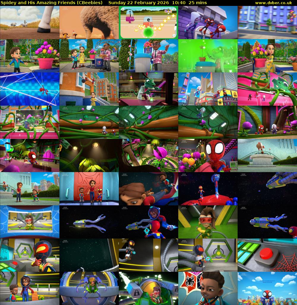 Spidey and His Amazing Friends (CBeebies) Sunday 22 February 2026 10:40 - 11:05