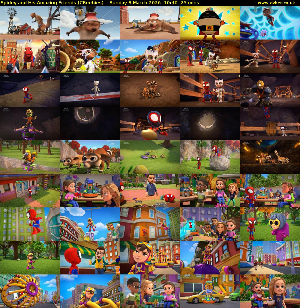 Spidey and His Amazing Friends (CBeebies) Sunday 8 March 2026 10:40 - 11:05