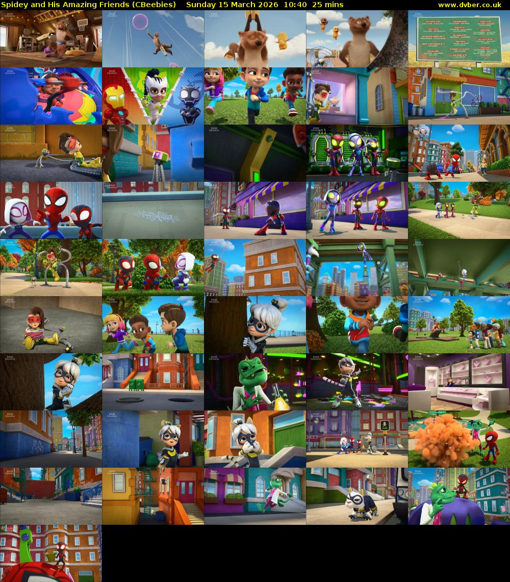 Spidey and His Amazing Friends (CBeebies) Sunday 15 March 2026 10:40 - 11:05