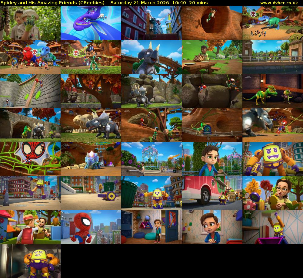 Spidey and His Amazing Friends (CBeebies) Saturday 21 March 2026 10:40 - 11:00