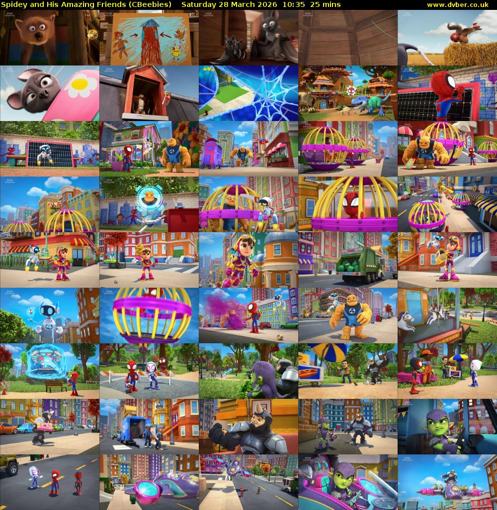 Spidey and His Amazing Friends (CBeebies) Saturday 28 March 2026 10:35 - 11:00