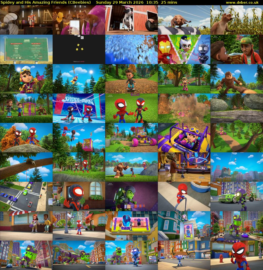 Spidey and His Amazing Friends (CBeebies) Sunday 29 March 2026 10:35 - 11:00