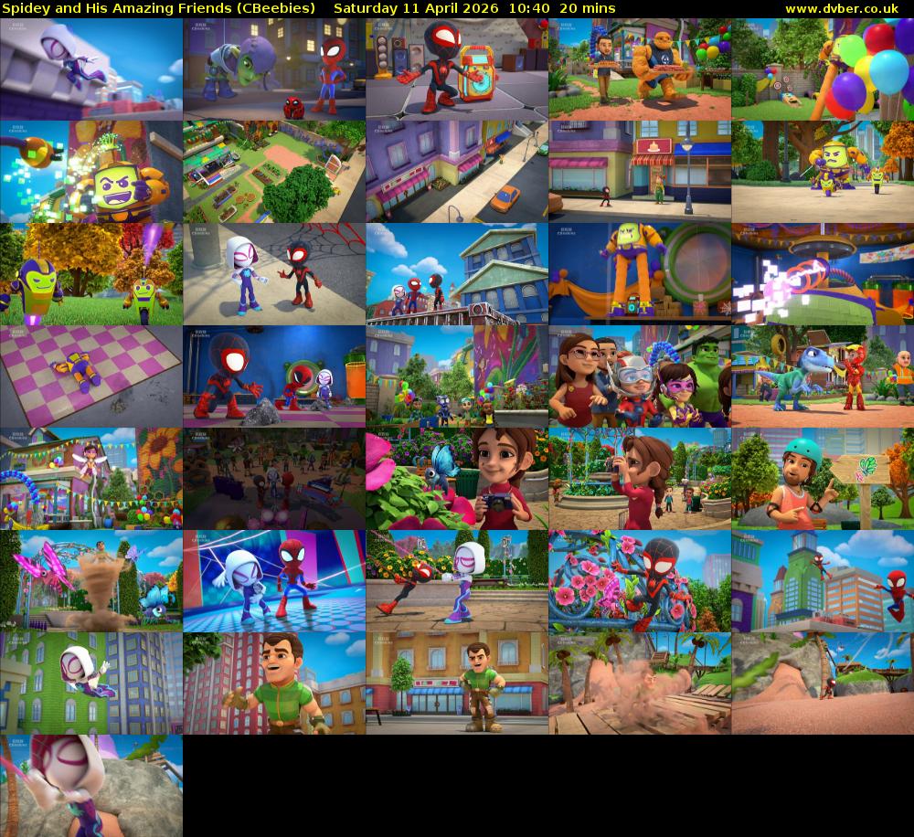 Spidey and His Amazing Friends (CBeebies) Saturday 11 April 2026 10:40 - 11:00