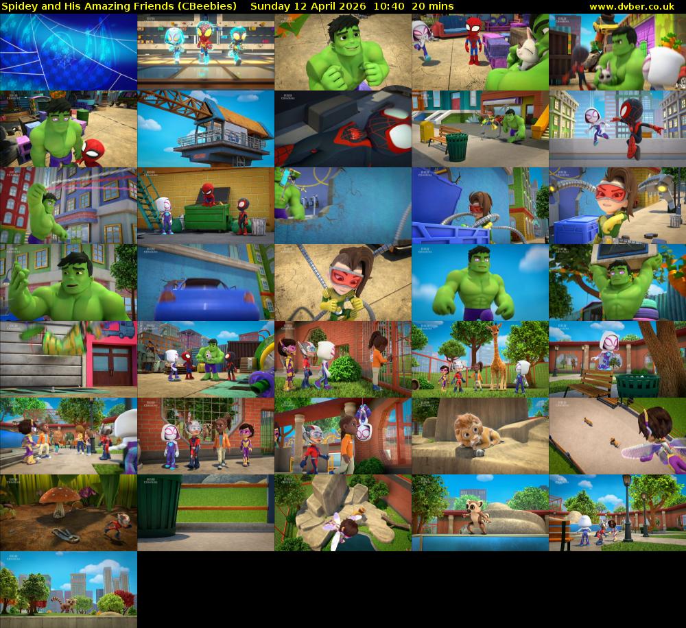 Spidey and His Amazing Friends (CBeebies) Sunday 12 April 2026 10:40 - 11:00