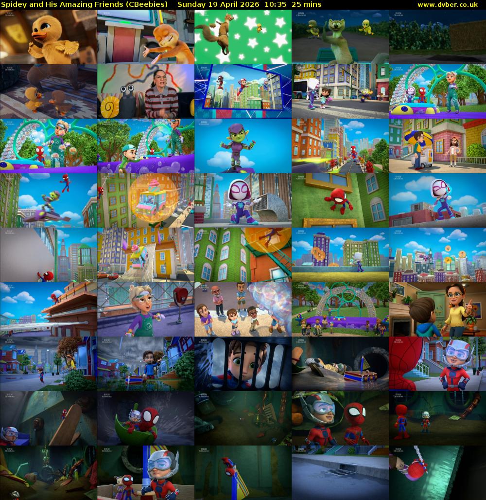 Spidey and His Amazing Friends (CBeebies) Sunday 19 April 2026 10:35 - 11:00