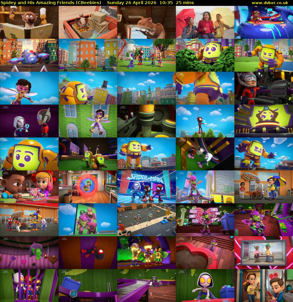 Spidey and His Amazing Friends (CBeebies) Sunday 26 April 2026 10:35 - 11:00