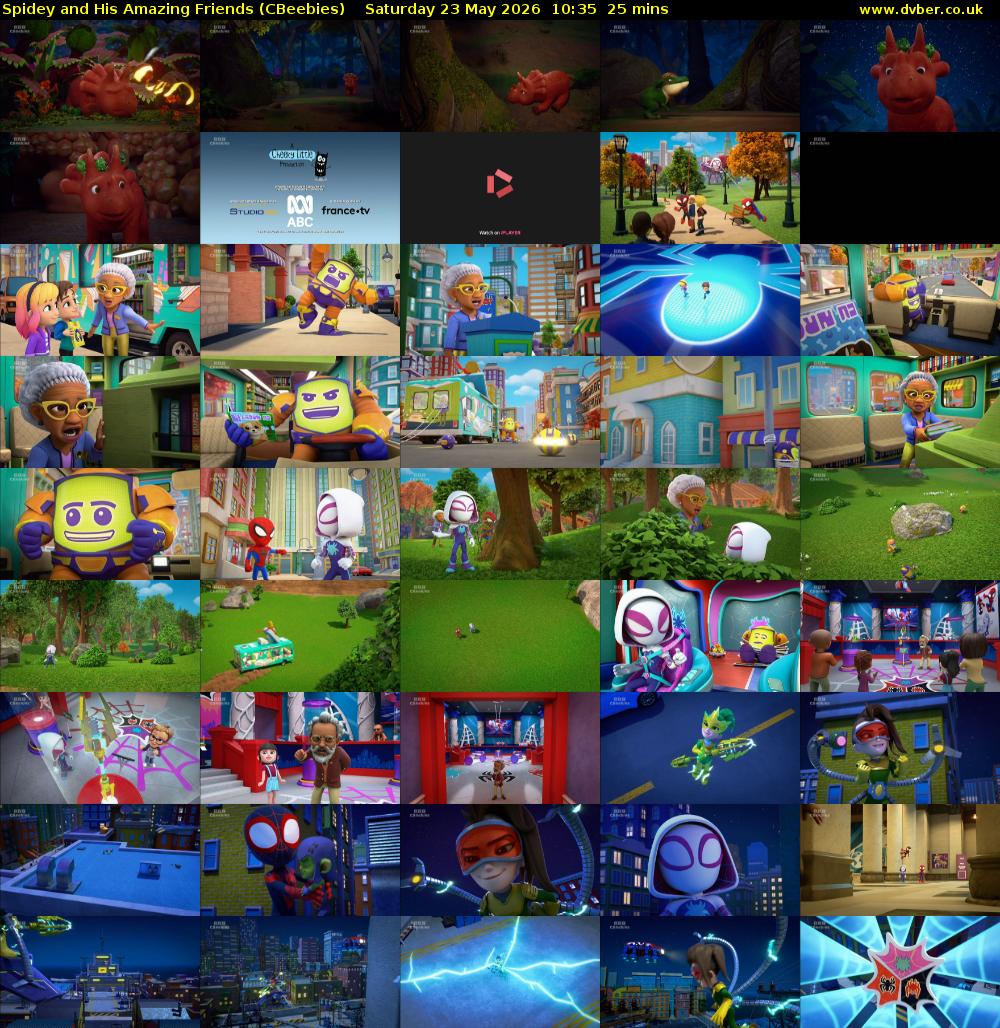 Spidey and His Amazing Friends (CBeebies) Saturday 23 May 2026 10:35 - 11:00