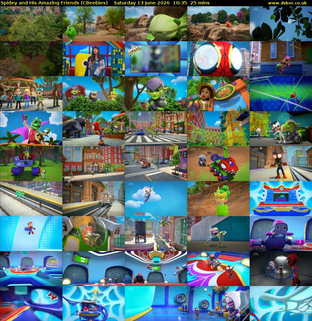 Spidey and His Amazing Friends (CBeebies) Saturday 13 June 2026 10:35 - 11:00
