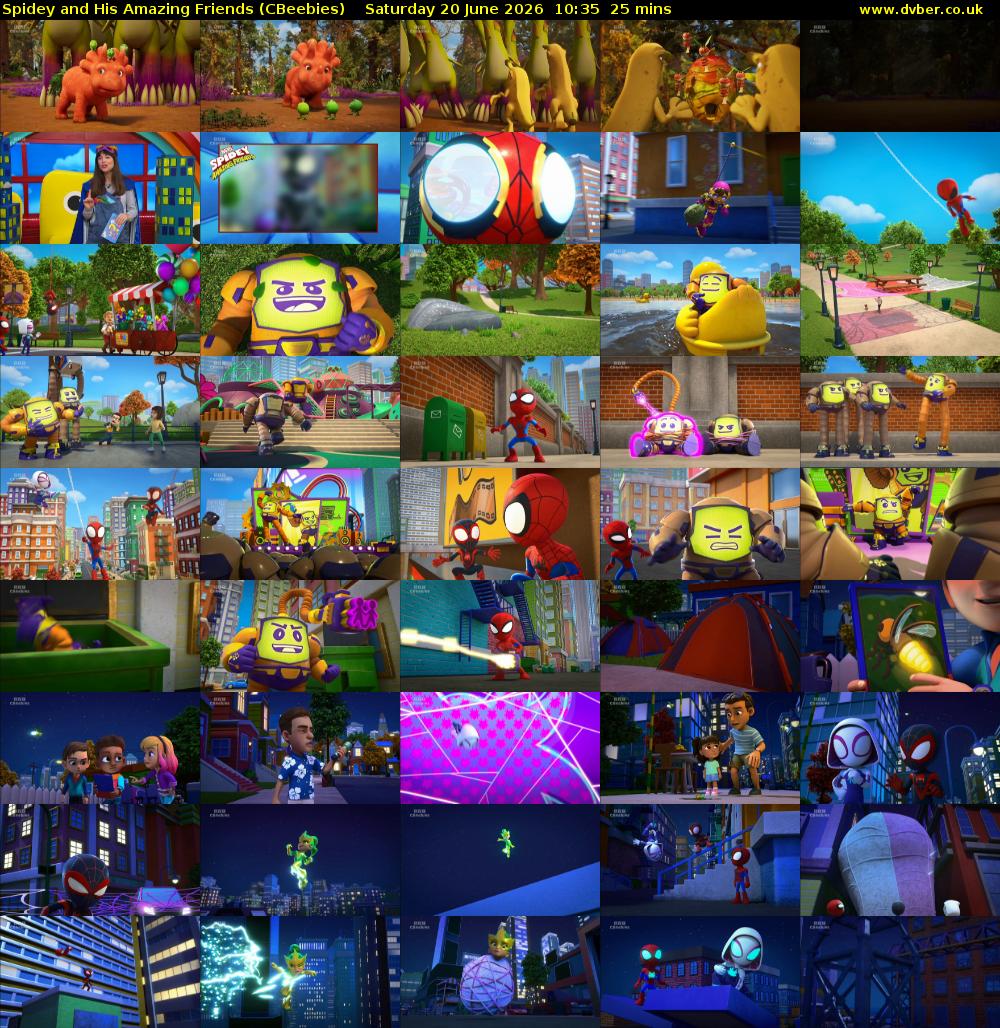 Spidey and His Amazing Friends (CBeebies) Saturday 20 June 2026 10:35 - 11:00