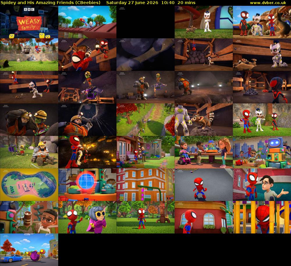 Spidey and His Amazing Friends (CBeebies) Saturday 27 June 2026 10:40 - 11:00
