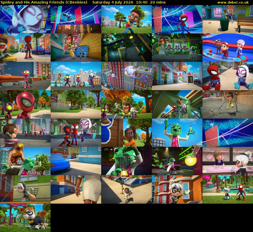 Spidey and His Amazing Friends (CBeebies) Saturday 4 July 2026 10:40 - 11:00