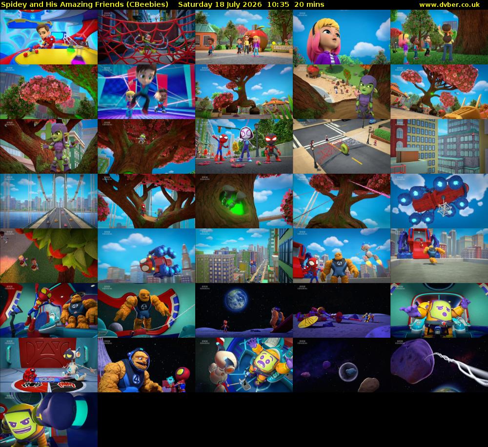 Spidey and His Amazing Friends (CBeebies) Saturday 18 July 2026 10:35 - 10:55