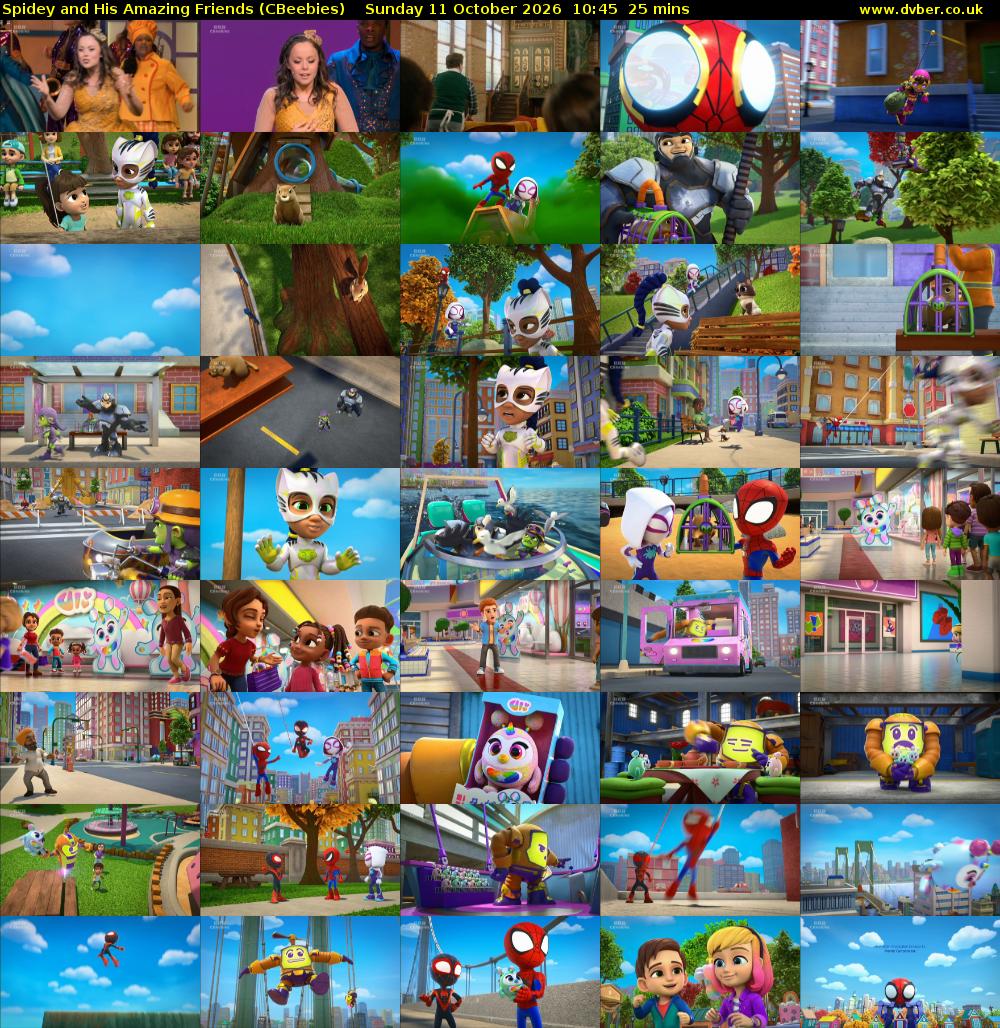 Spidey and His Amazing Friends (CBeebies) Sunday 11 October 2026 10:45 - 11:10