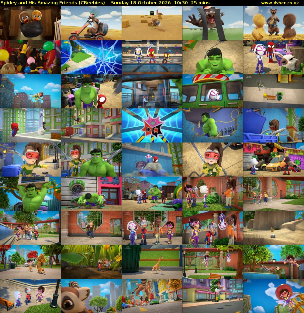 Spidey and His Amazing Friends (CBeebies) Sunday 18 October 2026 10:30 - 10:55