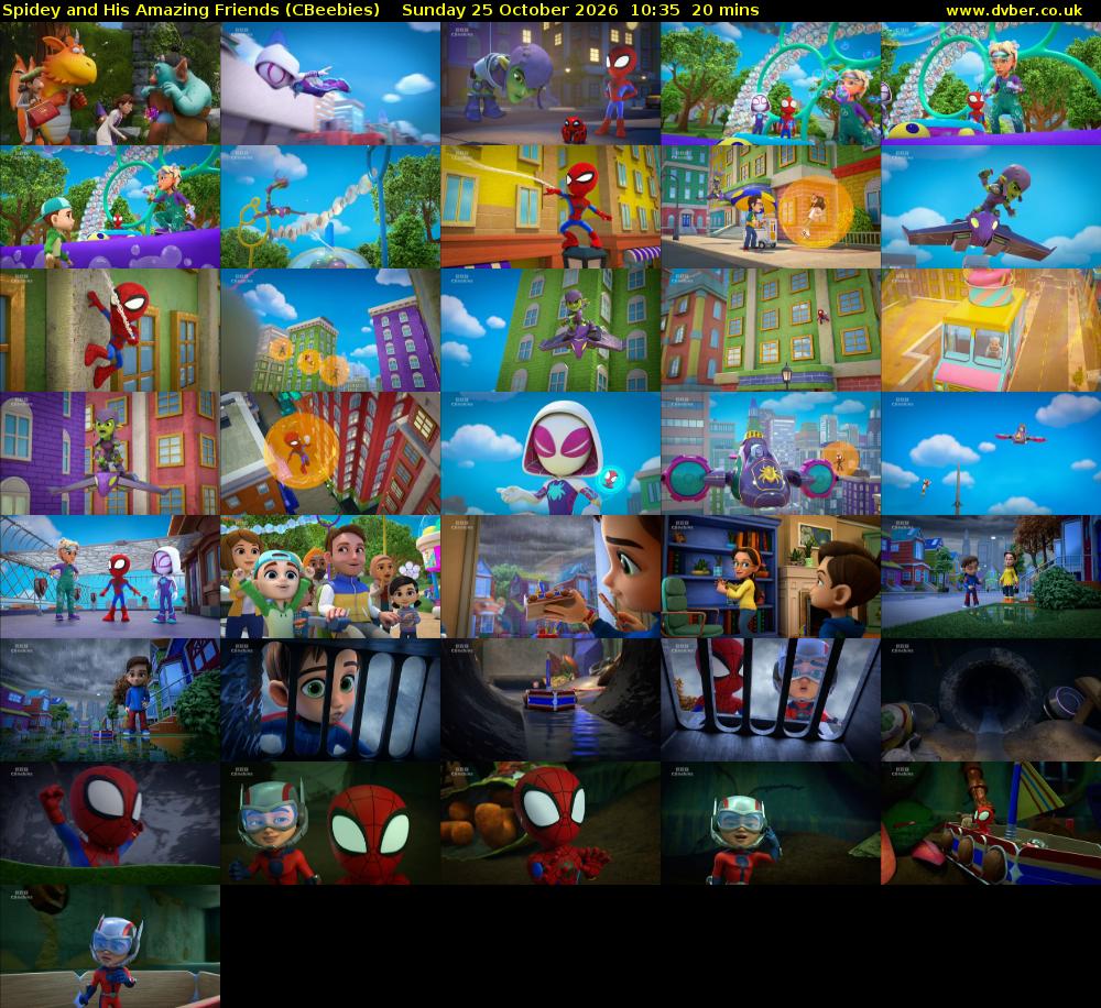 Spidey and His Amazing Friends (CBeebies) Sunday 25 October 2026 10:35 - 10:55
