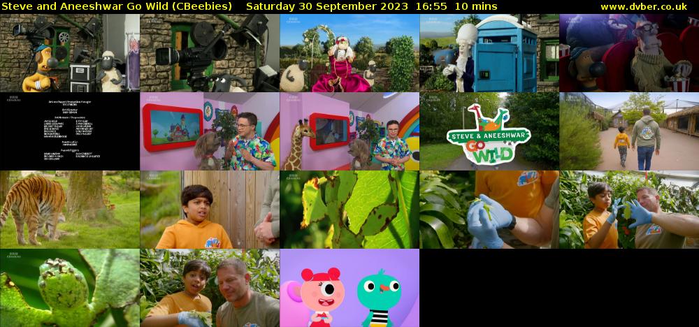 Steve and Aneeshwar Go Wild (CBeebies) Saturday 30 September 2023 16:55 - 17:05