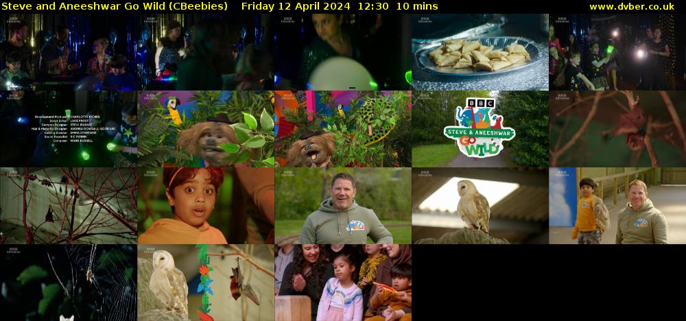Steve and Aneeshwar Go Wild (CBeebies) Friday 12 April 2024 12:30 - 12:40