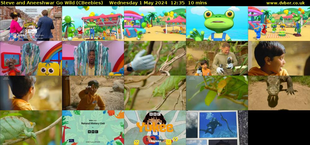 Steve and Aneeshwar Go Wild (CBeebies) Wednesday 1 May 2024 12:35 - 12:45