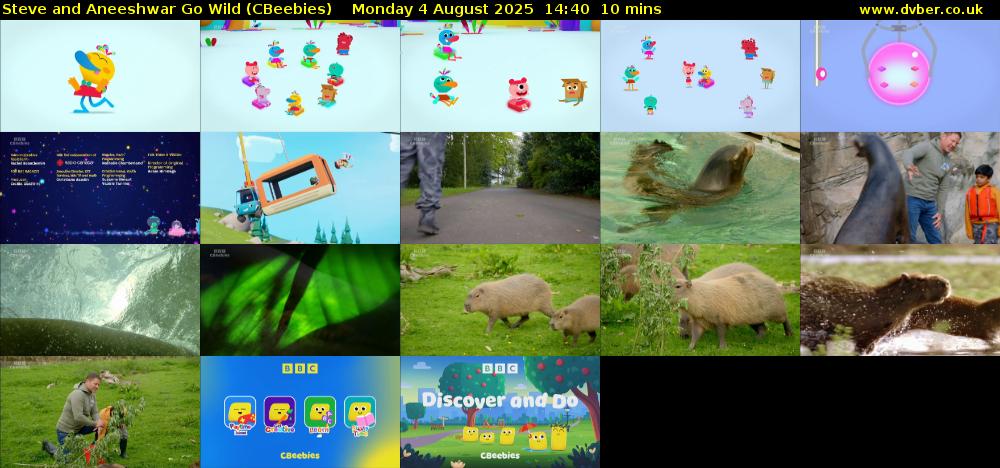Steve and Aneeshwar Go Wild (CBeebies) Monday 4 August 2025 14:40 - 14:50