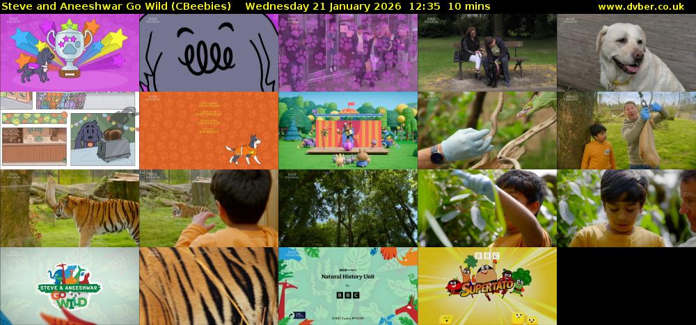 Steve and Aneeshwar Go Wild (CBeebies) Wednesday 21 January 2026 12:35 - 12:45