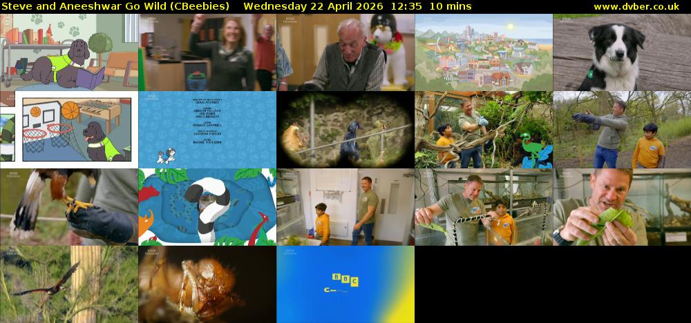 Steve and Aneeshwar Go Wild (CBeebies) Wednesday 22 April 2026 12:35 - 12:45