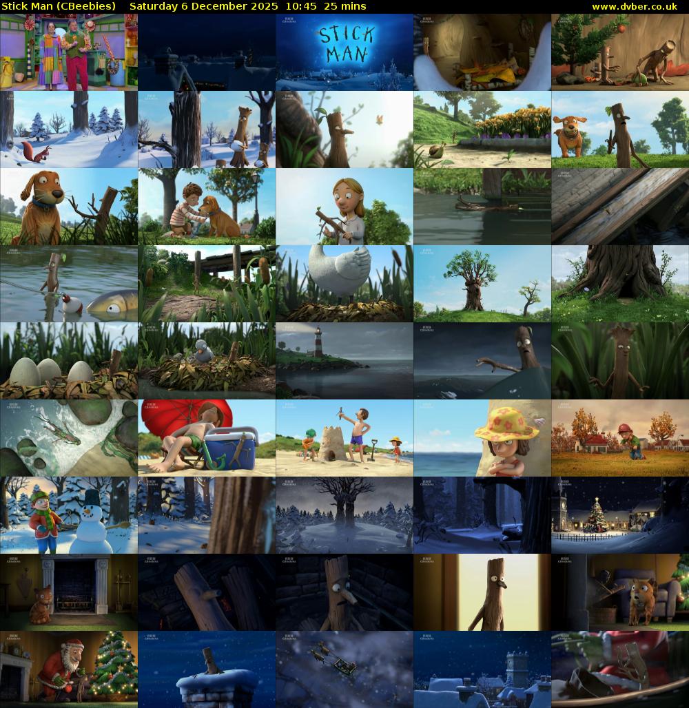 Stick Man (CBeebies) Saturday 6 December 2025 10:45 - 11:10