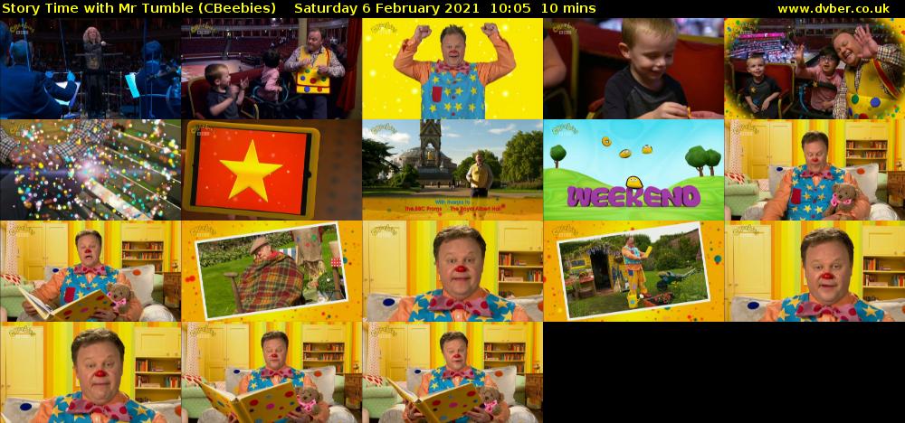 Story Time with Mr Tumble (CBeebies) Saturday 6 February 2021 10:05 - 10:15